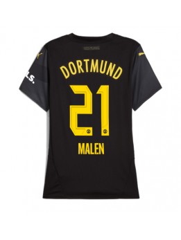 Borussia Dortmund Donyell Malen #21 Zenski Gostujuci Dres 2024-25 Kratak Rukavima